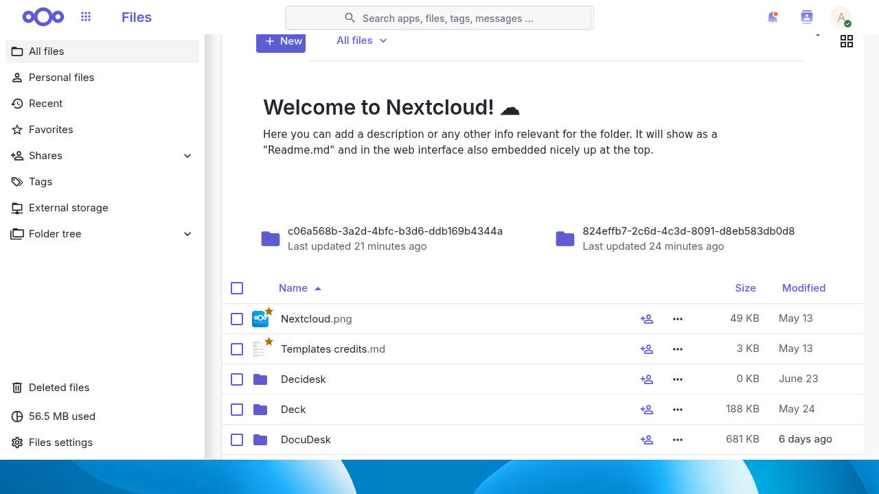 La Frankendesk: Nextcloud Files in La Suite's design language