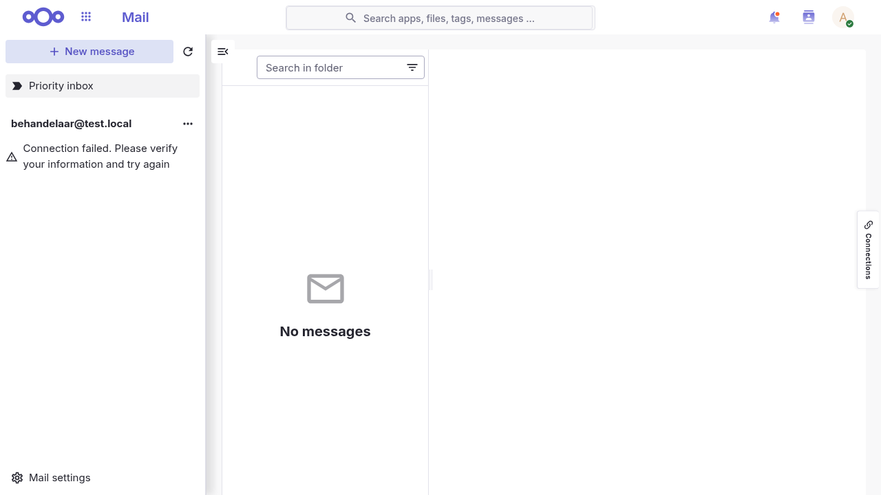 A Nextcloud Mail screen rendered in La Suite's design language: violet accents, flat white surfaces, no coloured rails